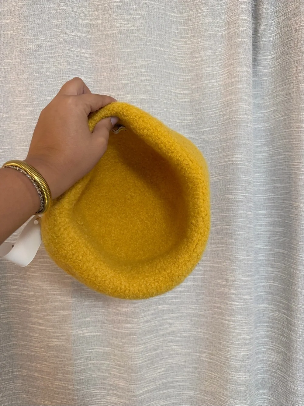 Handmade 100% Wool Mustard Hat